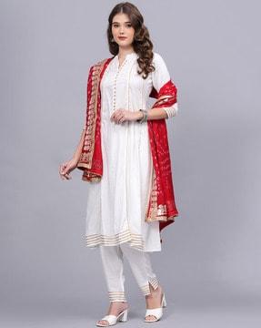 embellished anarkali kurta set