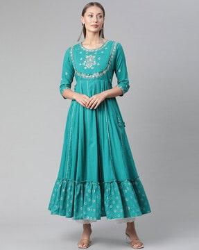 embellished anarkali kurta