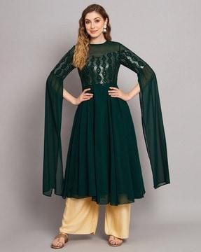 embellished anarkali kurta