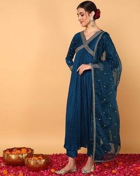 embellished anarkali kurta