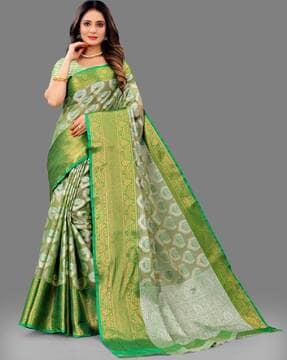 embellished banarasi jacquard silk saree