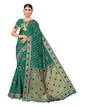 embellished banarasi silk saree