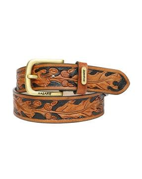 embellished belt with tang buckle