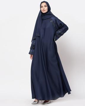 embellished burqa with scarf