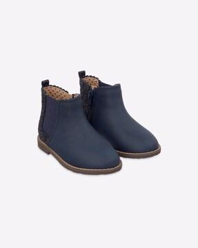 embellished chelsea boots with zip closure