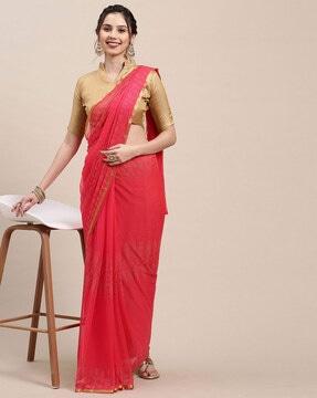 embellished chiffon saree