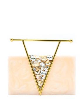 embellished clutch with handle