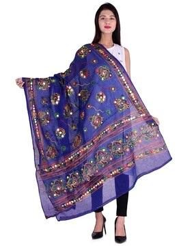 embellished cotton kutch dupatta