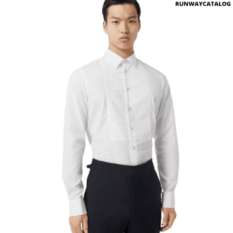 embellished cotton poplin dress shirt