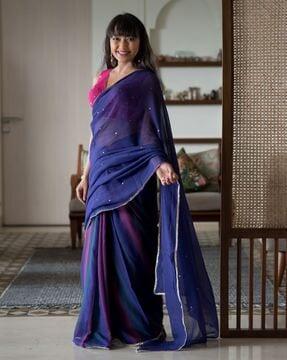 embellished cotton saree