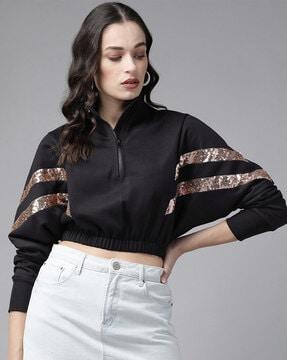 embellished cotton sweatshirt