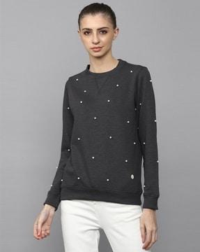 embellished crew-neck sweatshirt