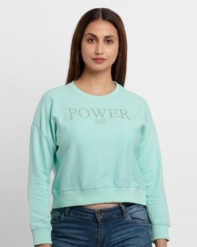 embellished crew-neck sweatshirt