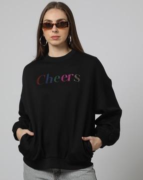 embellished crew-neck sweatshirt