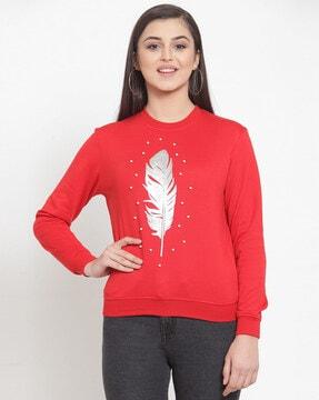 embellished crew-neck sweatshirt