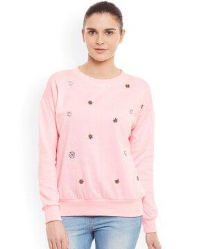 embellished crew-neck sweatshirt