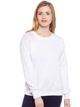 embellished crew-neck sweatshirt