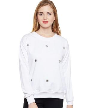 embellished crew-neck sweatshirt