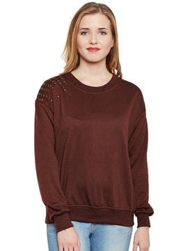 embellished crew-neck sweatshirt