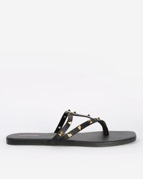 embellished criss-cross sandals