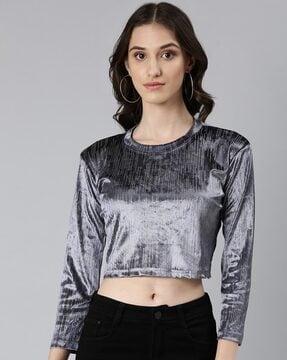 embellished crop top