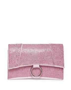 embellished crossbody bag with detachable strap