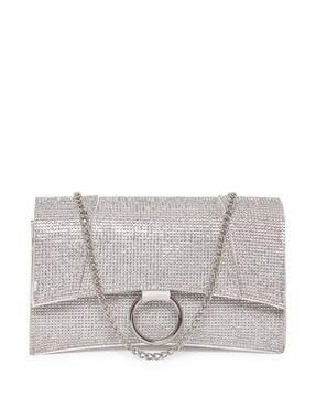 embellished crossbody bag with detachable strap
