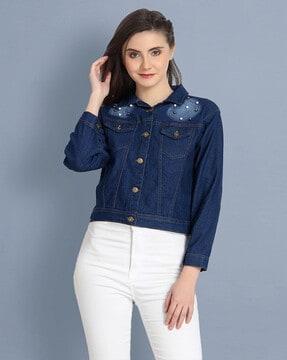 embellished denim jacket