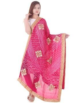 embellished dupatta with embroidered accent