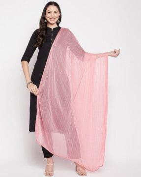 embellished dupatta with lace border