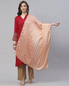 embellished dupatta with lace border