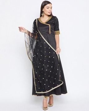embellished dupatta with lace