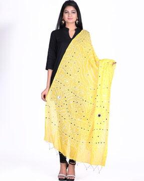 embellished dupatta with mirror accent