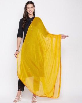 embellished dupatta with stitch border