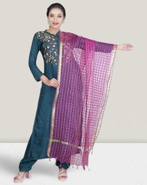 embellished dupatta with tassels