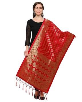 embellished dupatta with tassels