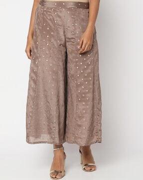 embellished flared palazzos