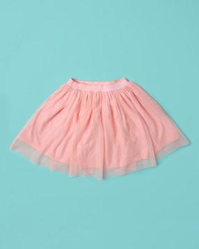 embellished flared skirt with elasticated waist