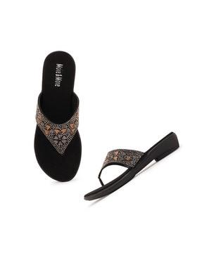 embellished flat sandals