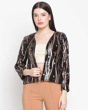 embellished front-openjacket