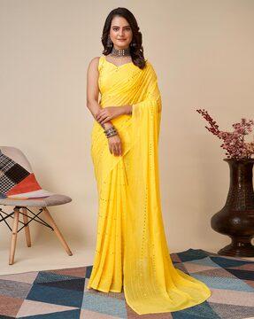 embellished georgette  saree