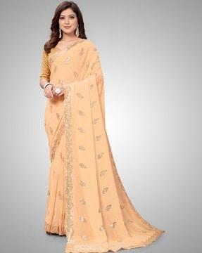 embellished georgette saree