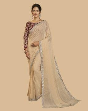 embellished georgette saree