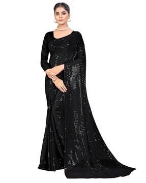 embellished georgette saree