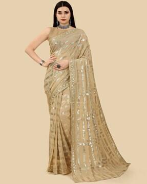 embellished georgette saree