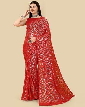 embellished georgette saree