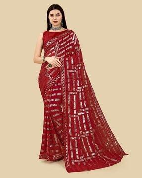 embellished georgette saree