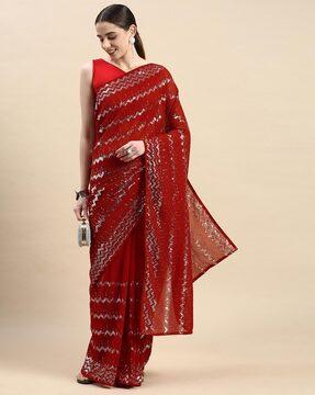 embellished georgette saree