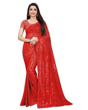 embellished georgette saree