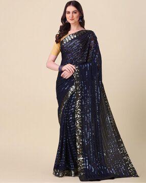 embellished georgette saree